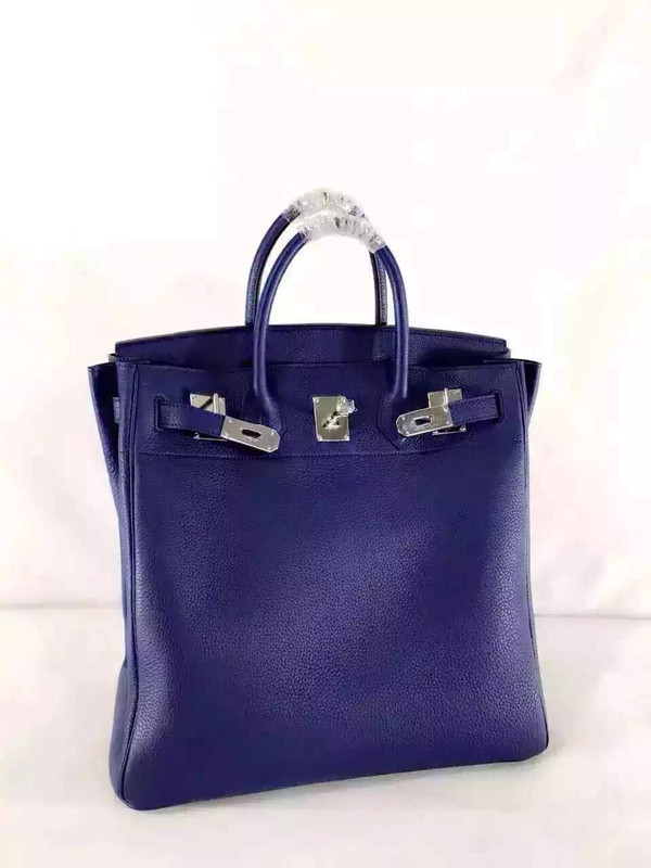 Hermes Bleu Saphir Haut A Courroies Bag Togo 40cm Palladium Hardware