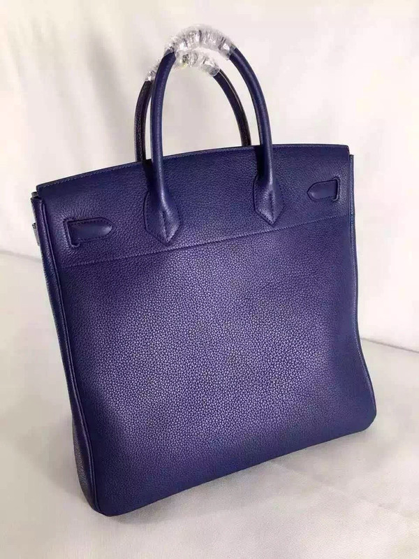 Hermes Bleu Saphir Haut A Courroies Bag Togo 40cm Palladium Hardware
