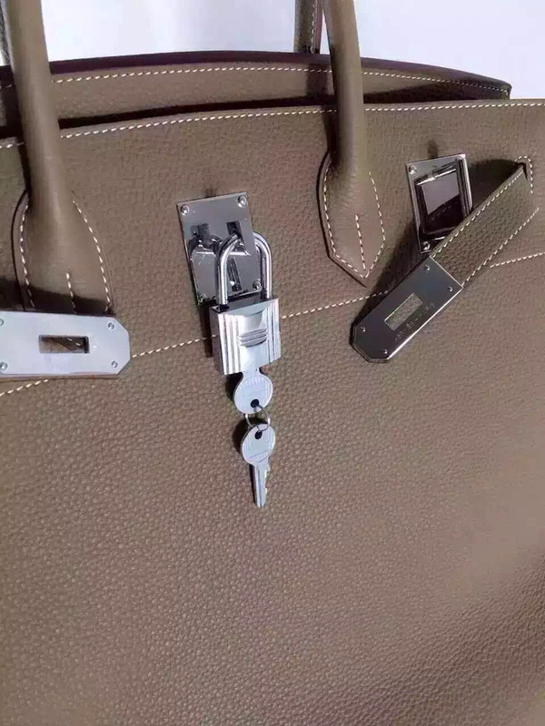 Hermes Noisette Haut A Courroies Bag 40cm Togo Palladium Hardware