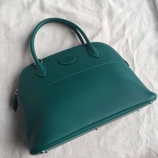 Hermes  Z6 Malachite Green Bolide 27cm Bag Epsom Leather