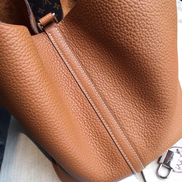 Hermes Noisette Picotin Lock GM Togo Leather Bag