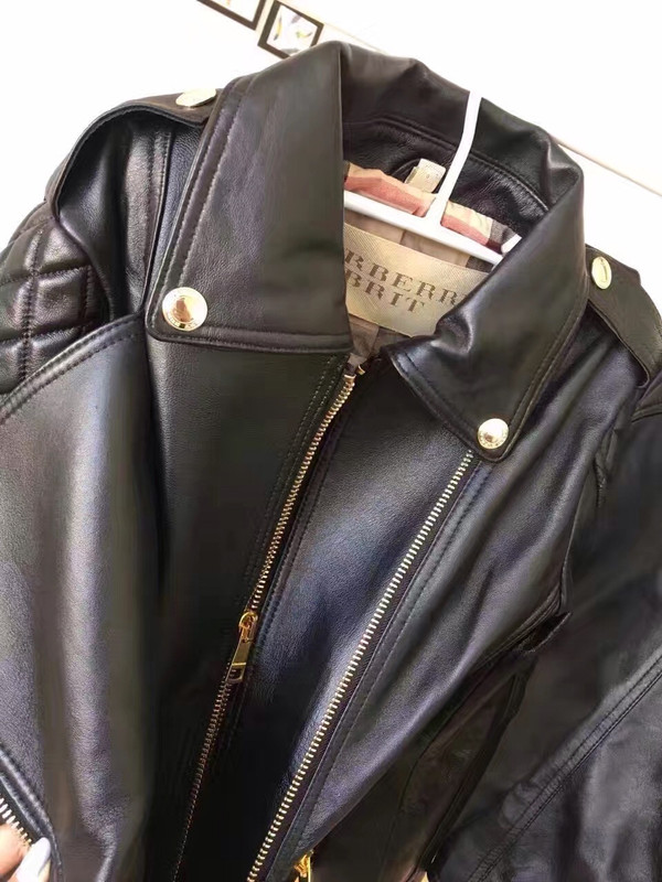 Burberry QUILTED DETAIL LAMBSKIN BIKER JACKET