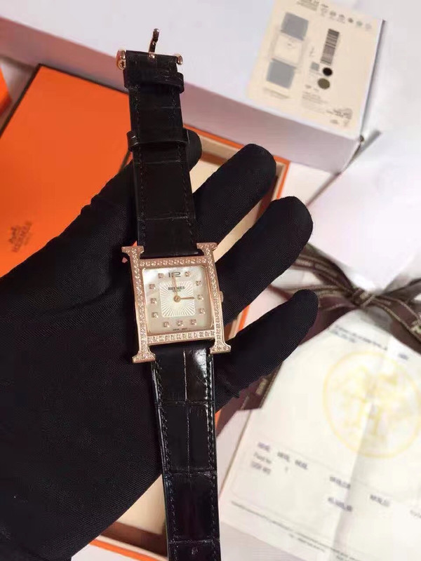 Hermes H Hour Watch with gemstone