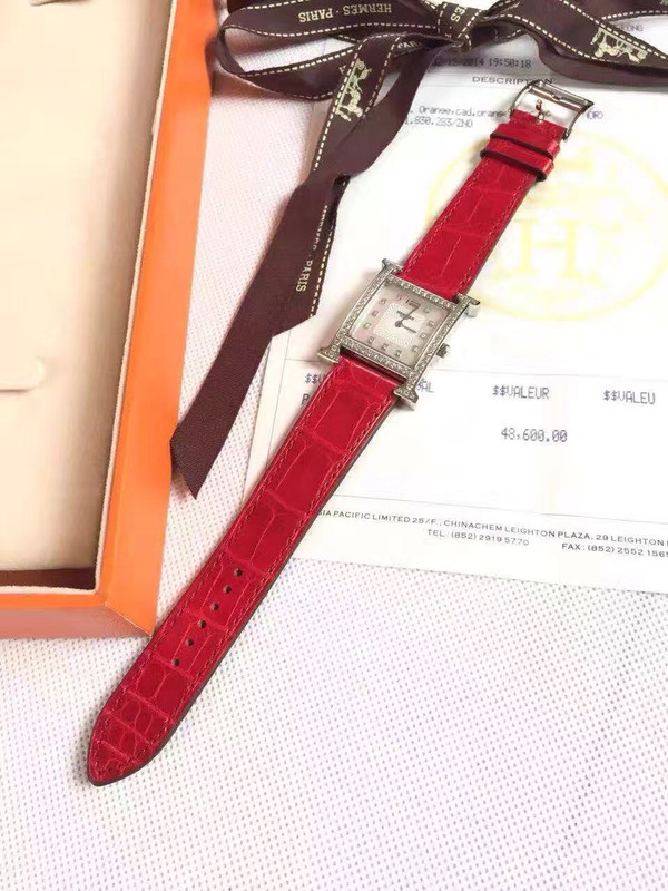 Hermes H Hour Watch with gemstone