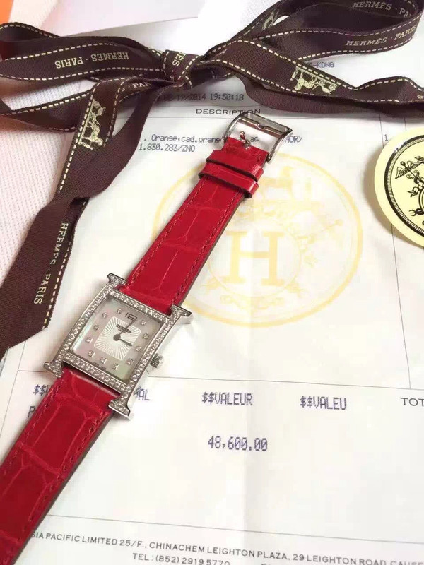 Hermes H Hour Watch with gemstone