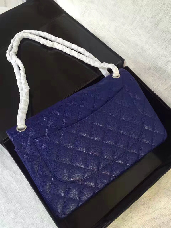 Chanel Reissue 2.55 Flap Bag size 227 in Blue Caviar Leather
