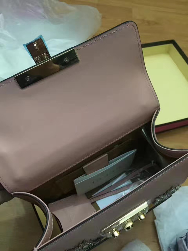 Gucci Limited Edition Padlock embroidered leather shoulder bag