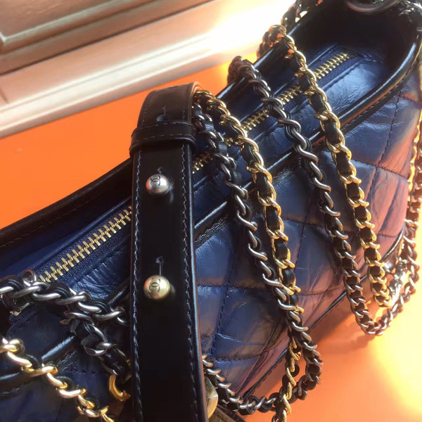 Chanel's Gabrielle Small Hobo Bag Black/Blue