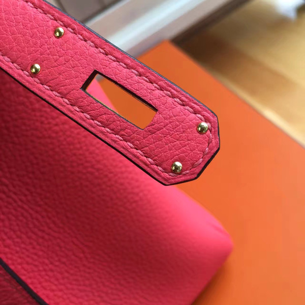 Hermes Rose Kelly 28 cm Togo Gold Hardware