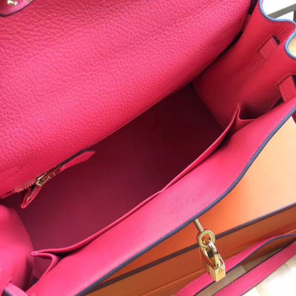 Hermes Rose Kelly 28 cm Togo Gold Hardware