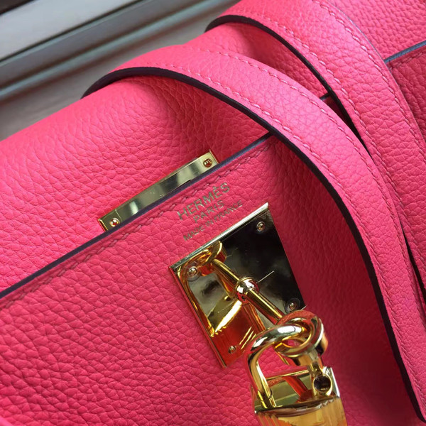 Hermes Rose Kelly 28 cm Togo Gold Hardware