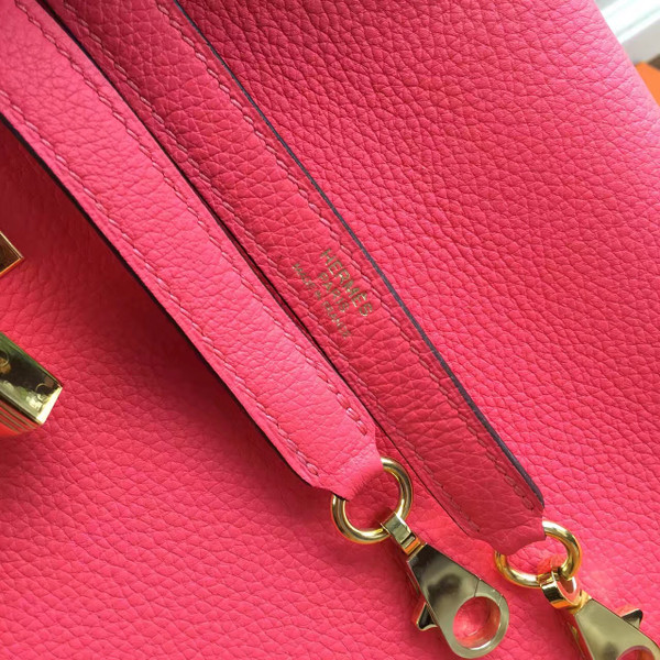Hermes Rose Kelly 28 cm Togo Gold Hardware