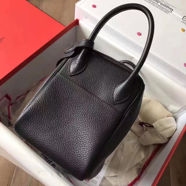 Hermes Lindy 30 Black Togo Gold HW