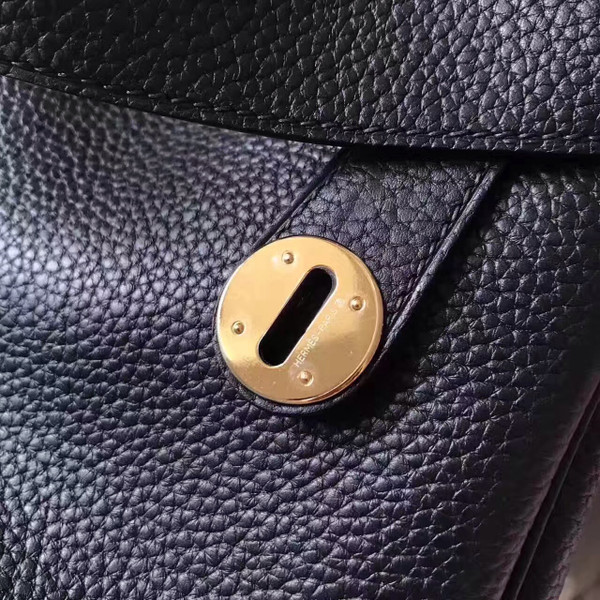 Hermes Lindy 30 Black Togo Gold HW