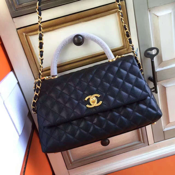 Chanel Coco Handle Bag with Lizard Handle Style Code A92992