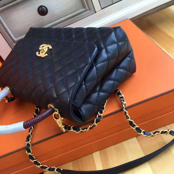 Chanel Coco Handle Bag with Lizard Handle Style Code A92992