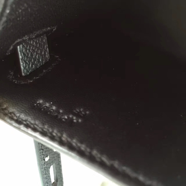 Hermès Black Mini Kelly Pochette Epsom leather Palladium hardware