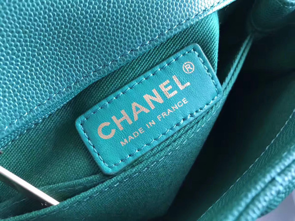 Chanel Green Flap Bag with top handle A92991