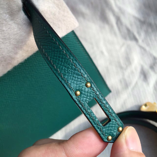Hermes Green Mini Kelly II 20 Epsom calf Gold Hardware