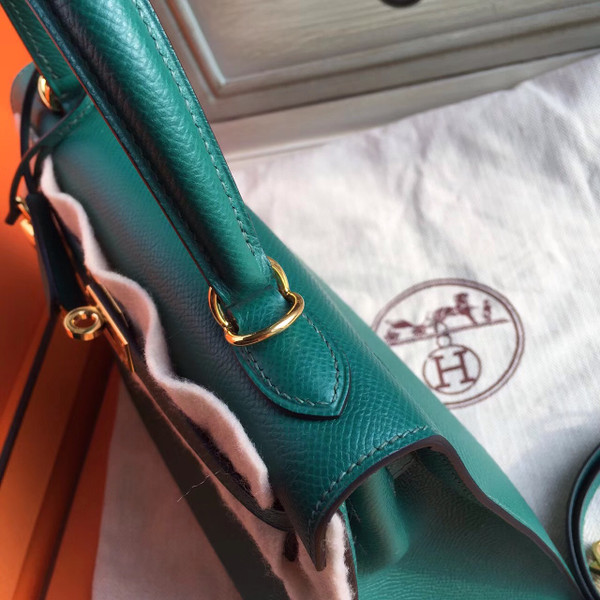 Hermes Green Mini Kelly II 20 Epsom calf Gold Hardware