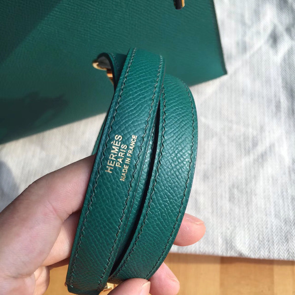 Hermes Green Mini Kelly II 20 Epsom calf Gold Hardware