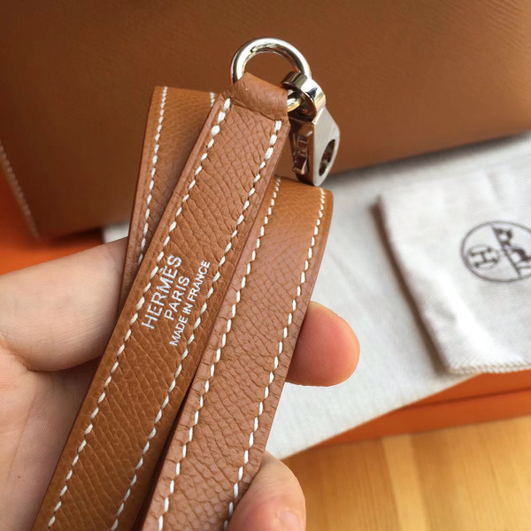 Hermes CK37 Brown Kelly 25 Epsom Palladium Hardware