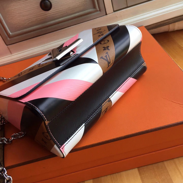 Louis Vuitton  White/Pink/Black and monogram Reverse Twist Bag  Limited Edition