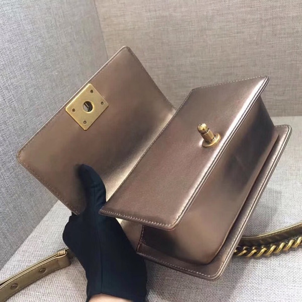 Chanel Metallic Gold Stingray Small  Boy Bag
