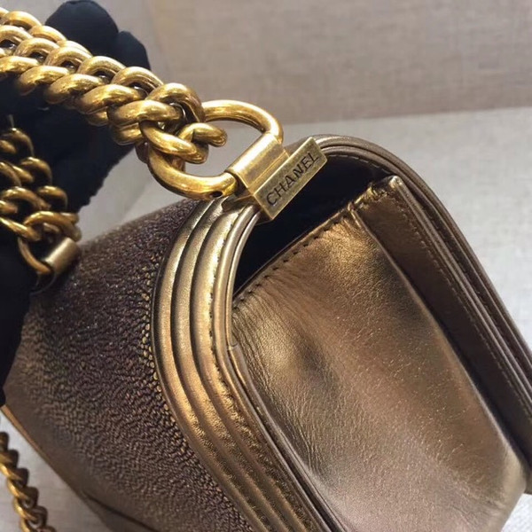 Chanel Metallic Gold Stingray Medium  Boy Bag