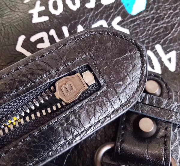 Balenciaga Women's Black Graffiti Classic City