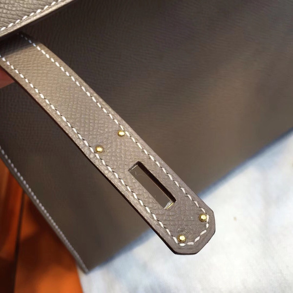  Hermès Etoupe grey Kelly 32 Epsom Gold Hardware