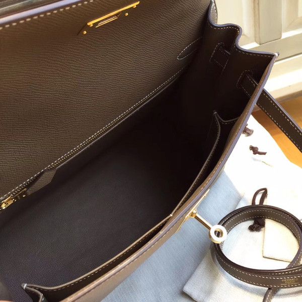  Hermès Etoupe grey Kelly 32 Epsom Gold Hardware