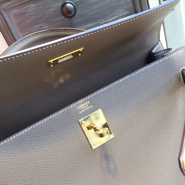  Hermès Etoupe grey Kelly 32 Epsom Gold Hardware