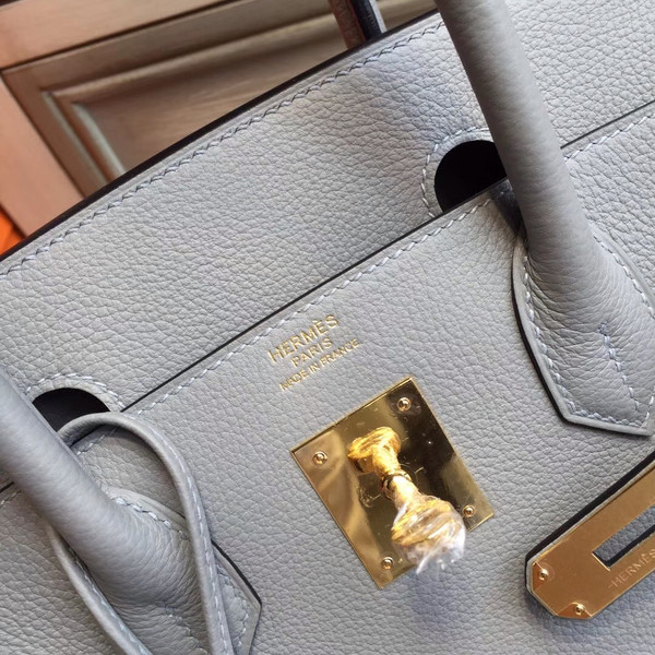 Hermès 4Z Gris Mouette Birkin 30 cm Togo Leather Gold Hardware