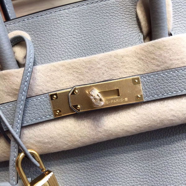Hermès 4Z Gris Mouette Birkin 30 cm Togo Leather Gold Hardware