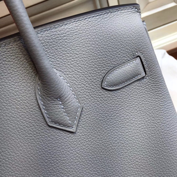 Hermès 4Z Gris Mouette Birkin 30 cm Togo Leather Gold Hardware