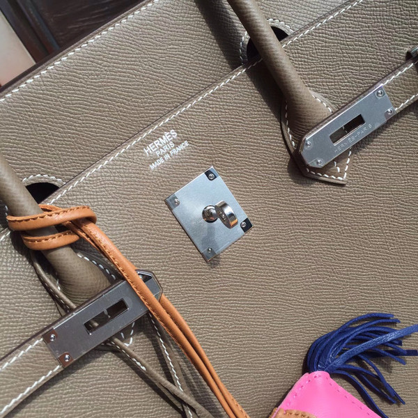 Hermes 18 Etoupe Birkin 40 Togo leather