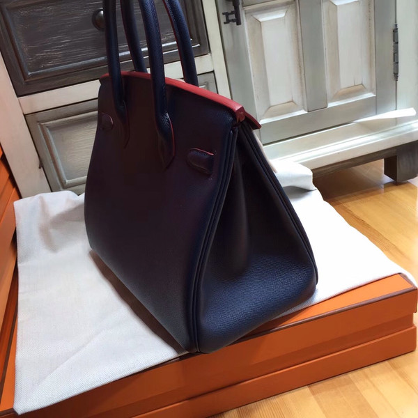 Hermes Royal Blue Birkin Bag 30cm Epsom Gold Hardware
