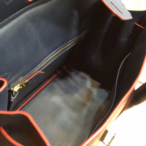 Hermes Royal Blue Birkin Bag 30cm Epsom Gold Hardware