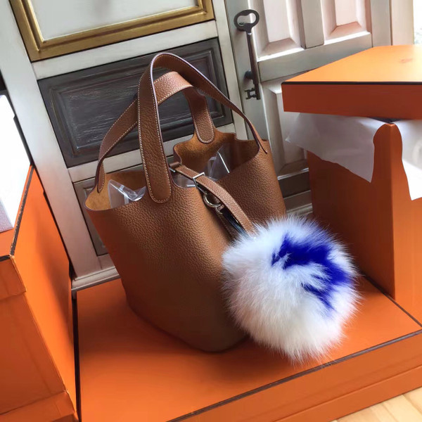 Hermes Gold Picotin Lock MM Togo Leather Bag