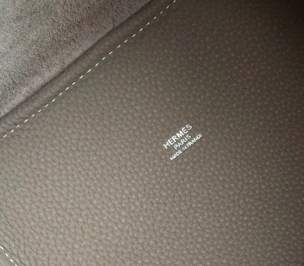 Hermes Etoupe  Picotin Lock MM Togo Leather Bag