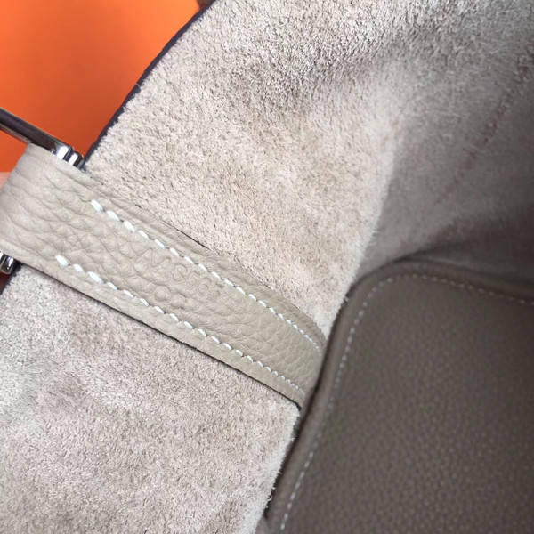 Hermes Etoupe  Picotin Lock MM Togo Leather Bag