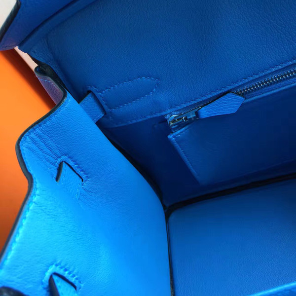 Hermes Bleu Paradis 2T Birkin 30 cm Epsom Palladium  Hardware