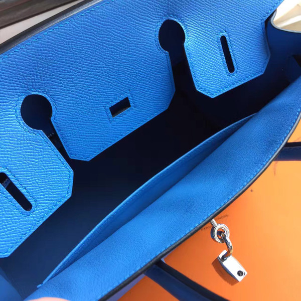 Hermes Bleu Paradis 2T Birkin 30 cm Epsom Palladium  Hardware