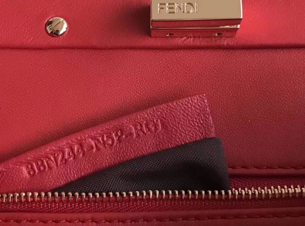 Fendi MINI PEEKABOO handbag in hand-painted Red python