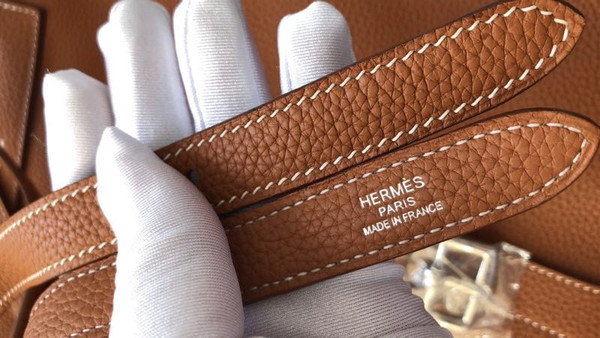 Hermes Gold 31 cm Halzan bag Togo Leather