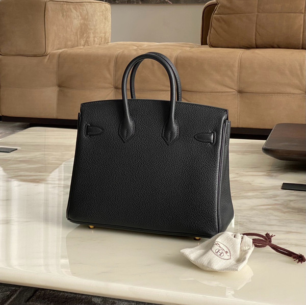 Hermes Black Birkin 25cm Togo Gold Hardware