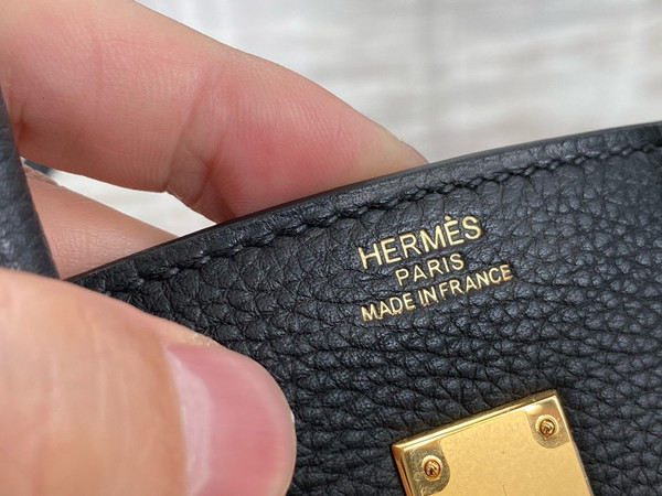 Hermes Black Birkin 25cm Togo Gold Hardware