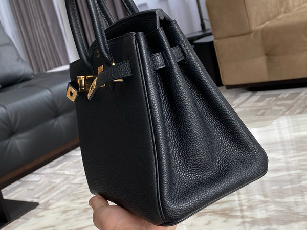 Hermes Black Birkin 25cm Togo Gold Hardware