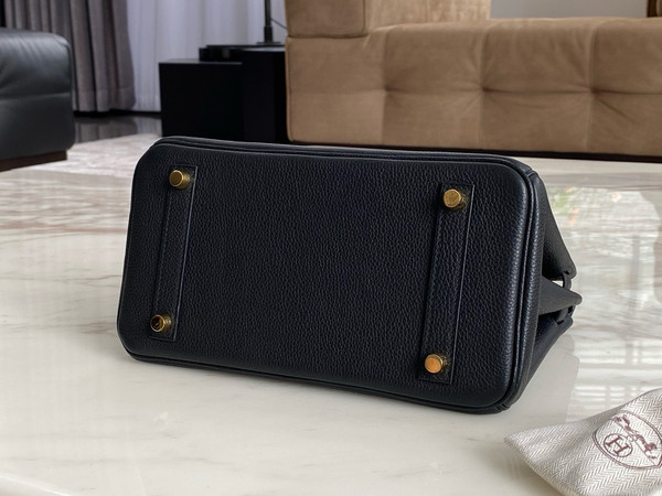 Hermes Black Birkin 25cm Togo Gold Hardware
